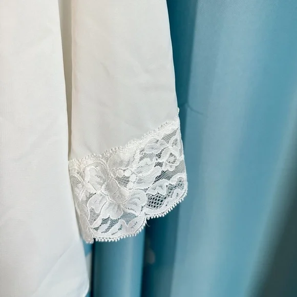 Delicate Vintage crop sheer and lace lingerie top, chemise. - Picture 3 of 6